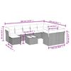 vidaXL 11-tlg. Garten-Sofagarnitur mit Kissen Beige Poly Rattan