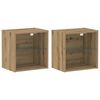 vidaXL TV-Schrankset Wandmontiert 8 pcs Artisan-Eiche Holzwerkstoff