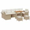 vidaXL Garten-Sofa-Set 10 stk. 9-Sitzanzahl Beige und Creme
