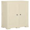 vidaXL Kunststoffschrank 79x43x85,5 cm Holzdesign Angora-Wei&szlig;