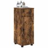 vidaXL Badezimmerschrank mit T&uuml;r Ger&auml;ucherte Eiche 30 x 35 x 80 cm