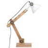 vidaXL Schreibtischlampe Industriestil Wei&szlig; Rund 58x18x90 cm E27