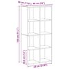 vidaXL B&uuml;cherregal Artisan-Eiche 66x30x130 cm Holzwerkstoff