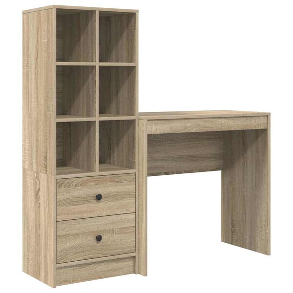 vidaXL Schreibtisch mit Schubladen 2 pcs Sonoma-Eiche