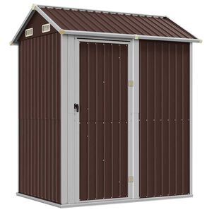 vidaXL Ger&auml;tehaus Braun 192x152,5x237 cm Verzinkter Stahl