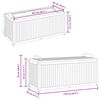 vidaXL Gartenbox 110x45x42/53 cm Massivholz Akazie und Stahl