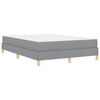 vidaXL Boxspringbett mit Matratze Hellgrau 160 x 200 cm Stoff