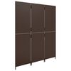 vidaXL Paravent 3-tlg. Braun Poly Rattan