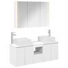 vidaXL Badezimmerschrank-Set 4 stk. Wei&szlig; Holzwerkstoff