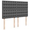 vidaXL Ottoman-Bett mit Matratze & LEDs Dunkelgrau 140x190 cm Stoff