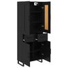 vidaXL Highboard Schwarz Eichen-Optik 69,5 x 34 x 180 cm Holzwerkstoff
