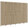 vidaXL Paravent 6-tlg. Beige Poly Rattan