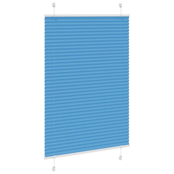 vidaXL Plissee Blau 90x100 cm Stoffbreite 89,4 cm Polyester