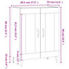 vidaXL Sideboard Schwarz 69,5x34x90 cm Holzwerkstoff