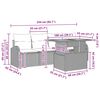 vidaXL Garten-Sofa-Set mit Speicher 5 pcs Beige Poly Rattan