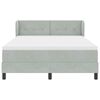 vidaXL Boxspringbett mit Matratze Hellgrau 160 x 200 cm Samt