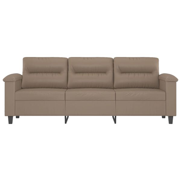vidaXL 3-Sitzer-Sofa Cappuccino-Braun 180 cm Kunstleder