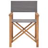 vidaXL Regiestuhl Massivholz Teak Grau