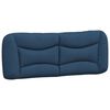 vidaXL Bettgestell mit LED ohne Matratze "Hvar" Blau 180x200 cm Stoff