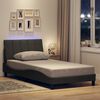 vidaXL Bettgestell ohne Matratze "Hanko" Dunkelgrau 100x200 cm Stoff