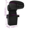 vidaXL Auto-Armlehne Schwarz 15x31,5x(35-51) cm ABS