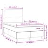 vidaXL Boxspringbett mit Matratze & LED Schwarz 120x190 cm Kunstleder