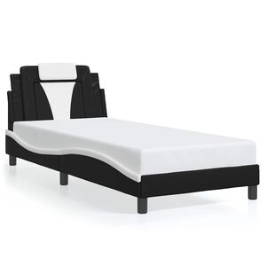 vidaXL Bettgestell "Viana" ohne Matratze Schwarz und Wei&szlig; 80x200 cm