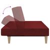 vidaXL Schlafsofa 2-Sitzer Weinrot Stoff
