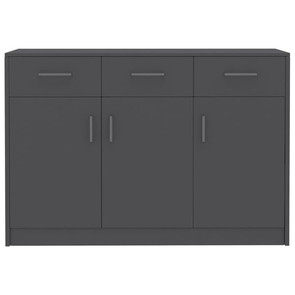 vidaXL Sideboard Grau 110x30x75 cm Holzwerkstoff