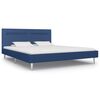 vidaXL Bettgestell mit LED Blau Stoff 180 x 200 cm