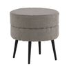 Venture Home Hocker Pot 40x40x40 cm Teddy Schwarz und Grau