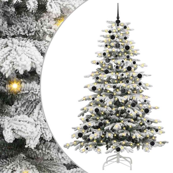 vidaXL K&uuml;nstlicher klappbarer Weihnachtsbaum Wei&szlig; 240 cm PE und PVC