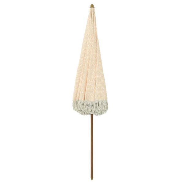 vidaXL Strandparasol Gelb und Wei&szlig; 160 x 160 x 196 cm