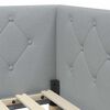 vidaXL Eckbettgestell mit Matratze Hellgrau 100 x 200 cm Stoff