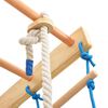 vidaXL Sprossenwand Set mit Strickleiter Turnringe Holz