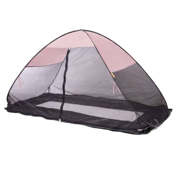 DERYAN Pop-up-Bettzelt mit Moskitonetz 200x90x110 cm Rosa