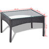 vidaXL 4-tlg. Garten-Lounge-Set mit Auflagen Poly Rattan Schwarz