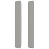 vidaXL Kopfteil mit Ohren Hellgrau 183x16x118/128 cm Stoff
