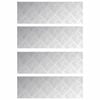 vidaXL Treppe Tritt Rechtwinklig 4 pcs Silber 75 x 25 cm Aluminium