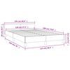 vidaXL Bettgestell ohne Matratze Cappuccino-Braun 120x190cm Kunstleder