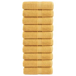 vidaXL Premium-Wascht&uuml;cher SOLUND 10 Stk. Gold 30x30 cm 600 g/m&sup2;