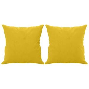 vidaXL Zierkissen 2 Stk. Gelb 40x40 cm Samt