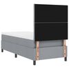 vidaXL Boxspringbett mit Matratze Hellgrau 100 x 200 cm Stoff