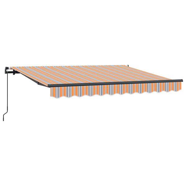 vidaXL Einziehbare Markise Blau und Orange 250 x 200 cm Stoff