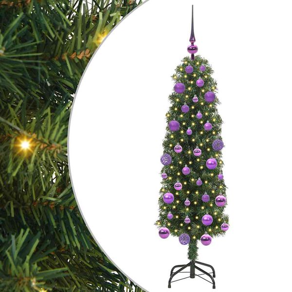 vidaXL Künstlicher Weihnachtsbaum mit 150 LEDs mit Ständer Grün 120 cm
