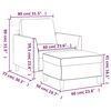 vidaXL Sessel mit Hocker Cappuccino-Braun 60 cm Kunstleder