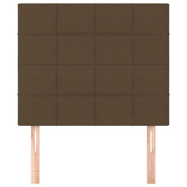 vidaXL Kopfteil Dunkelbraun 100 x 5 x 118/128 cm Stoff
