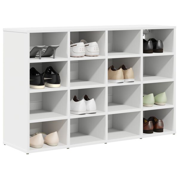 vidaXL Schuhschrank mit Regal Wei&szlig; 103 x 30 x 67 cm Holzwerkstoff