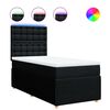 vidaXL Boxspringbett mit Matratze Schwarz 90x200 cm Stoff