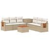 vidaXL Sofa Set 8 stk. Beige und Cremewei&szlig; Polyrattan und Stahl